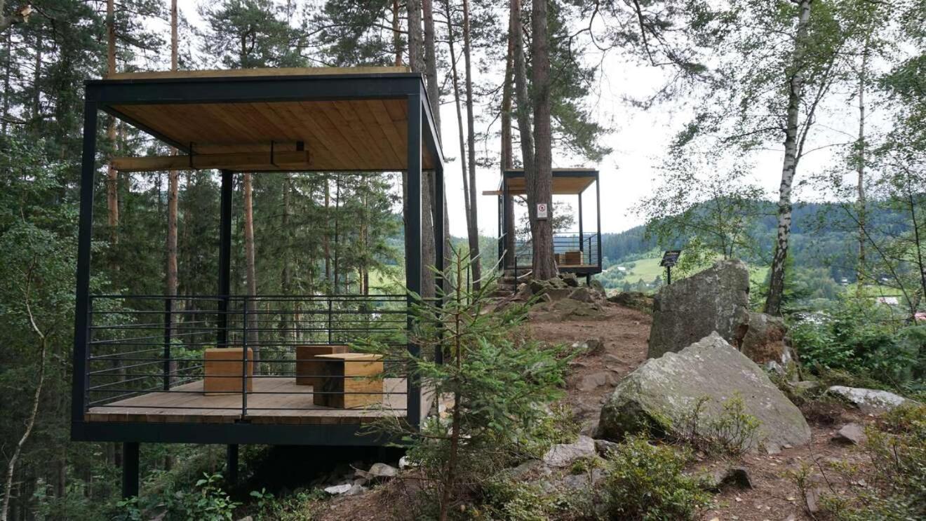 Penzion A Restaurace Stare Casy Horní Bečva Exteriör bild